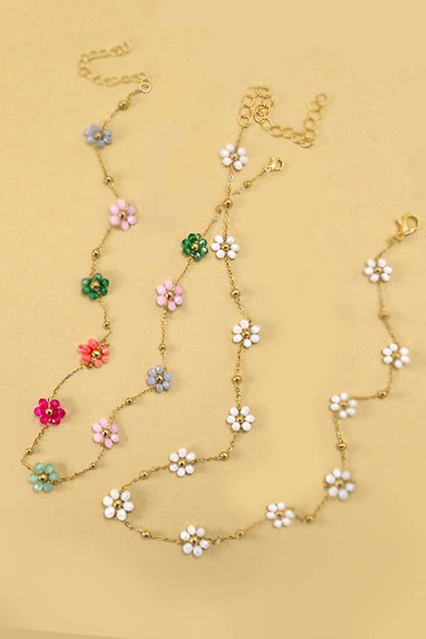 JOSSLYN de wall to wall - Collar de flores con cuentas multicolor