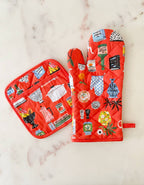 Kitchen Shelf Cotton Oven Mitt + Pot Holder Set by Idlewild Co.