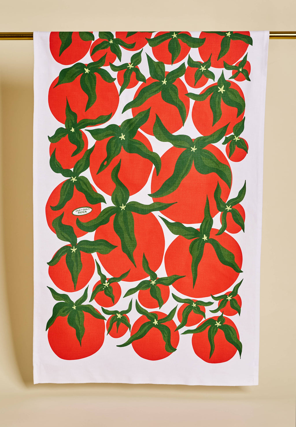 Torchon One &amp; Only Paper - Illustration tomate Pomodoro rouge