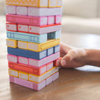 Pippi Post - Tumbling Book Stack - Wooden Block Stacking & Balance Game