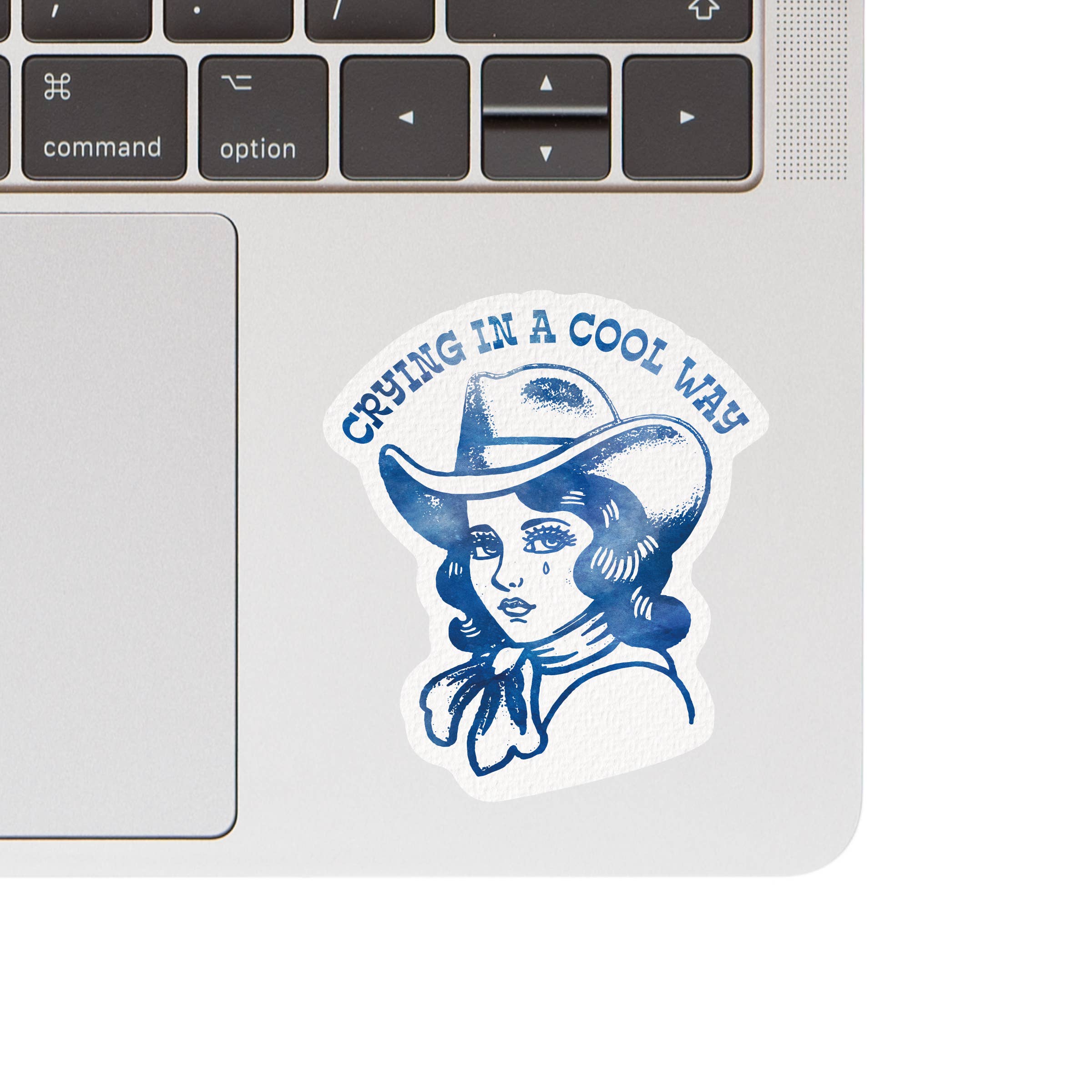 Juju and Moxie - Crying Cowgirl Retro Western High Quality Vinyl Sticker