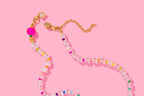 Taylor Elliott Designs - Beaded Necklace - Rainbow + Red - Roxy by Taylor Elliott Designs