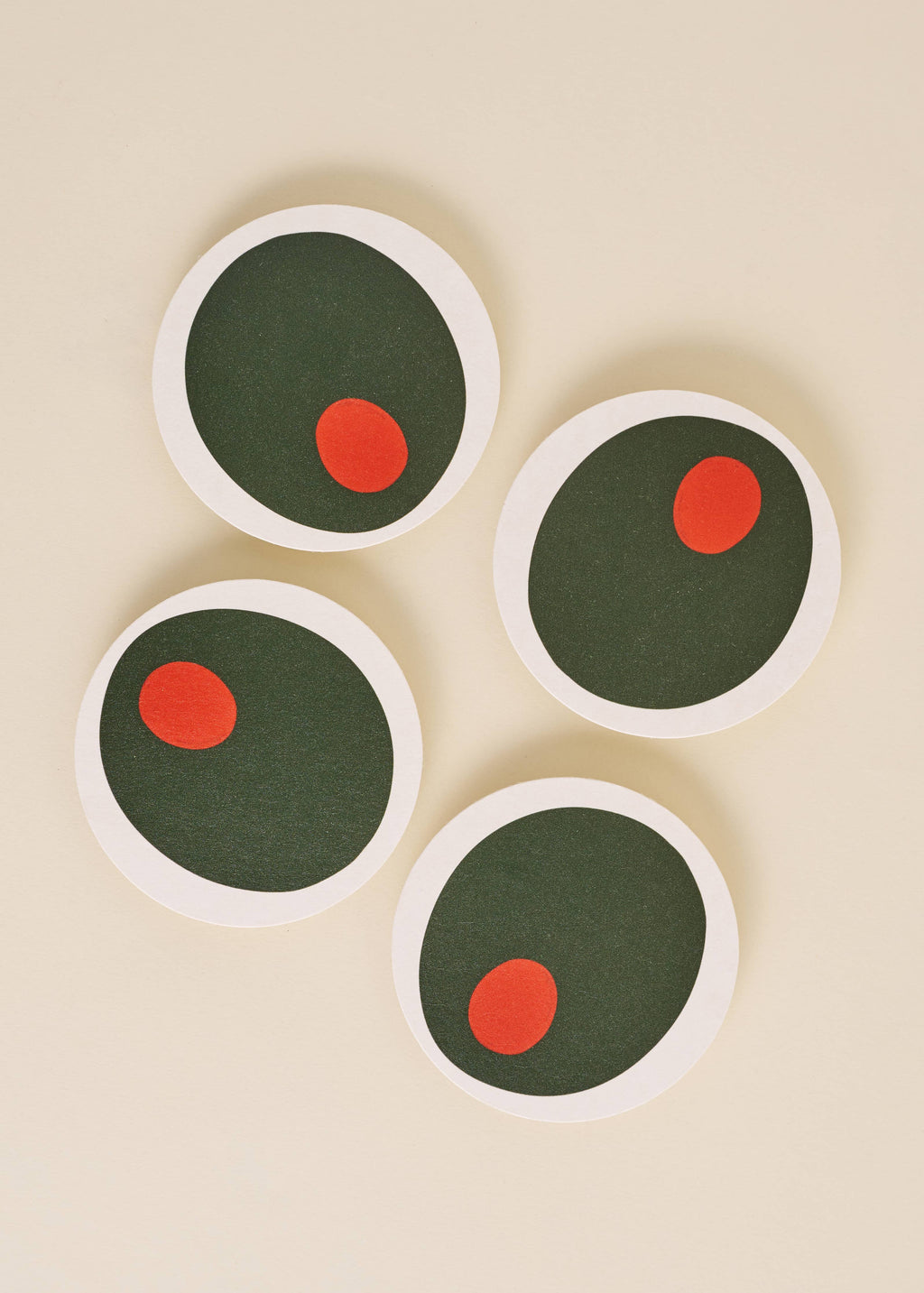One & Only Paper - Pimento Olive Coasters | Set of Four