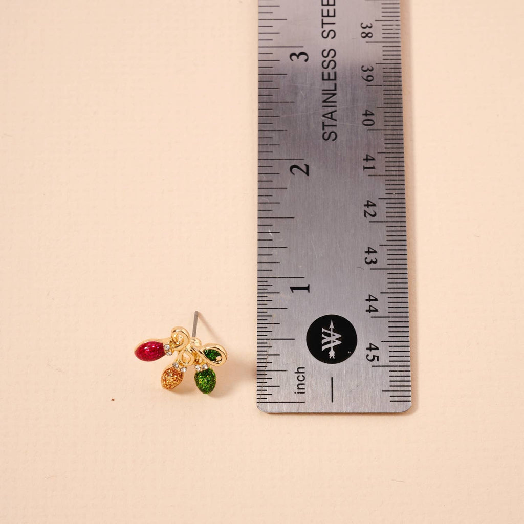 Christmas Lights Stud Earrings by Frem