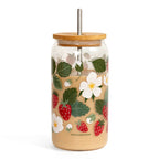 Paper Farm Press - Strawberry Patch Glass Can by Paper Farm Press