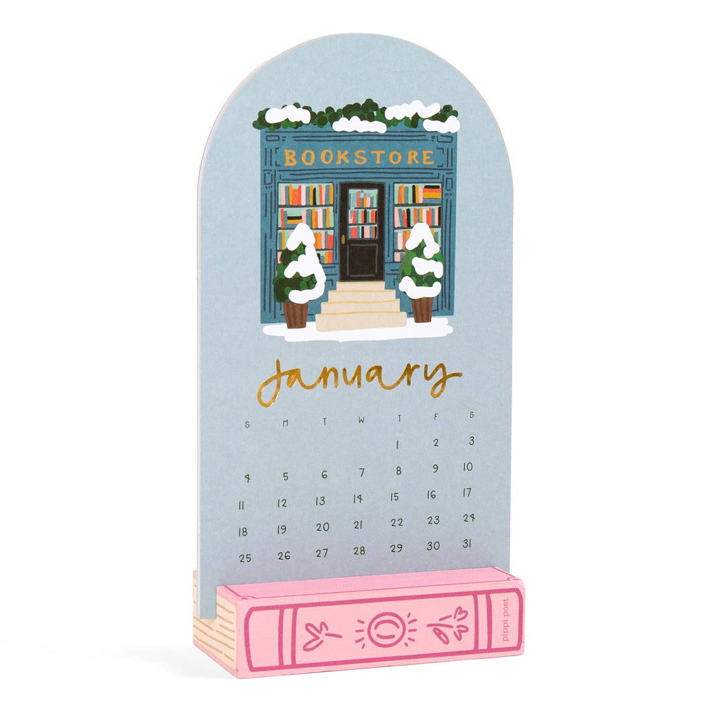 Pippi Post - Book Lover's 2026 Mini Desk Calendar