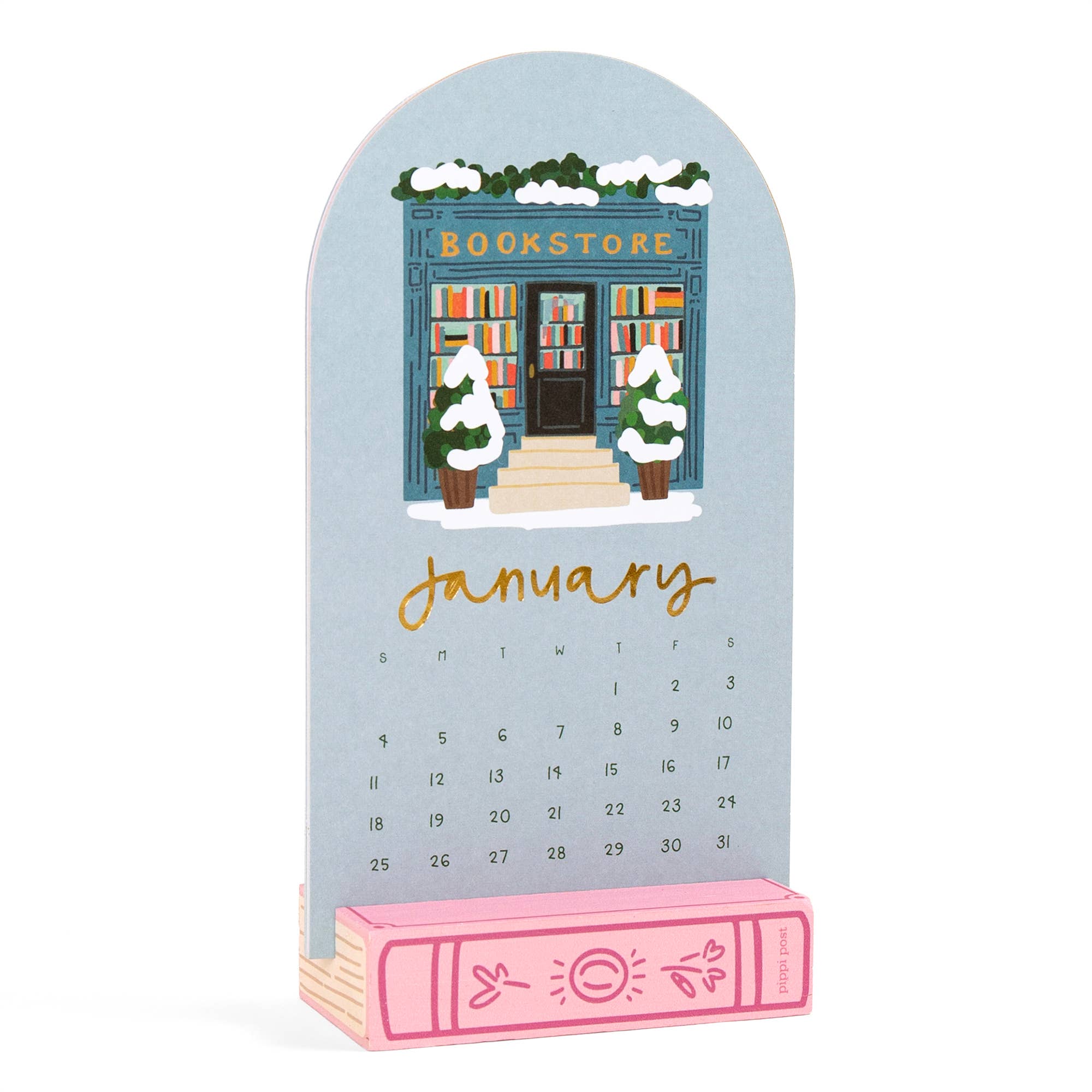 Pippi Post - Book Lover's 2026 Mini Desk Calendar