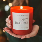 Happy Holidays 15 oz Soy Candle by Sweet Water Decor