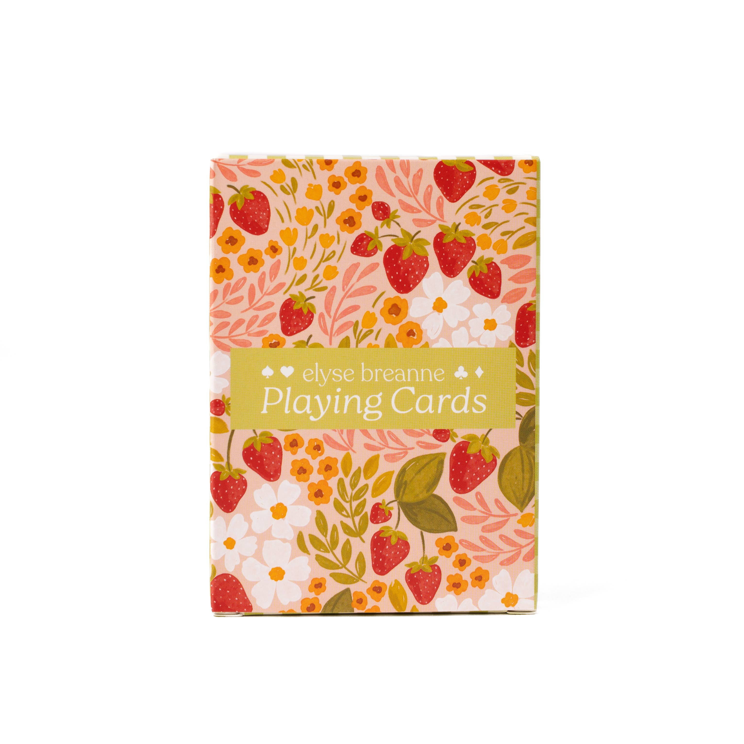 Elyse Breanne Design - Strawberry Patch x Green Gingham Deck of Cards