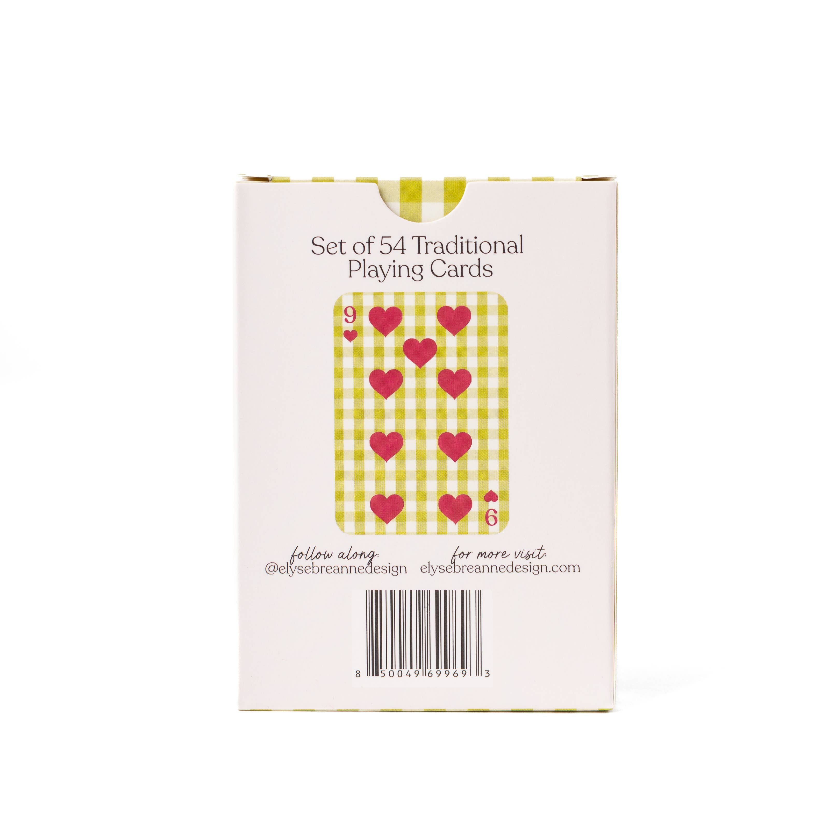 Elyse Breanne Design - Strawberry Patch x Green Gingham Deck of Cards