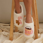 Gingerbread Man & Hot Chocolate Fuzzy Slippers for Christmas Gift: Multi / Large / 4DL98011 by Frem