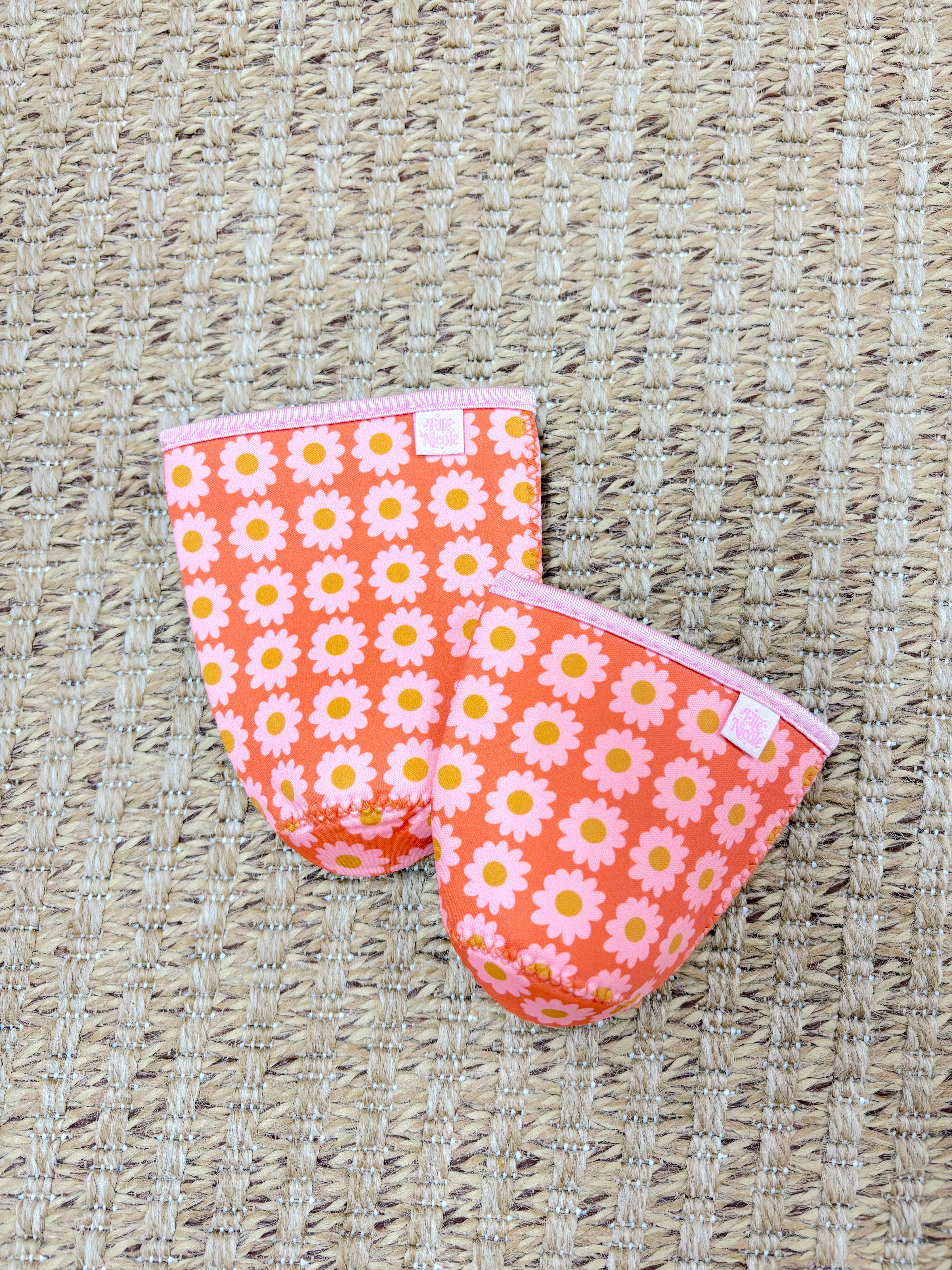 Elle Nicole - Coffee Cup Cover - Boho Florals - Iced Drink Sleeve - Large / 24oz