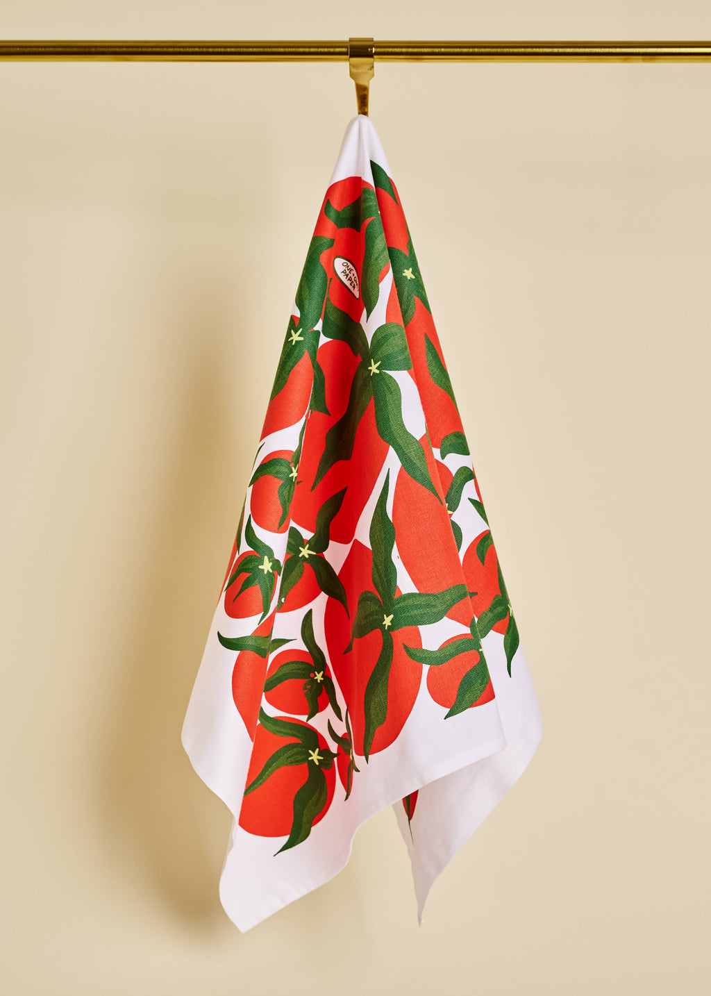 Torchon One &amp; Only Paper - Illustration tomate Pomodoro rouge