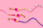 Taylor Elliott Designs - Beaded Necklace - Rainbow + Red - Roxy by Taylor Elliott Designs