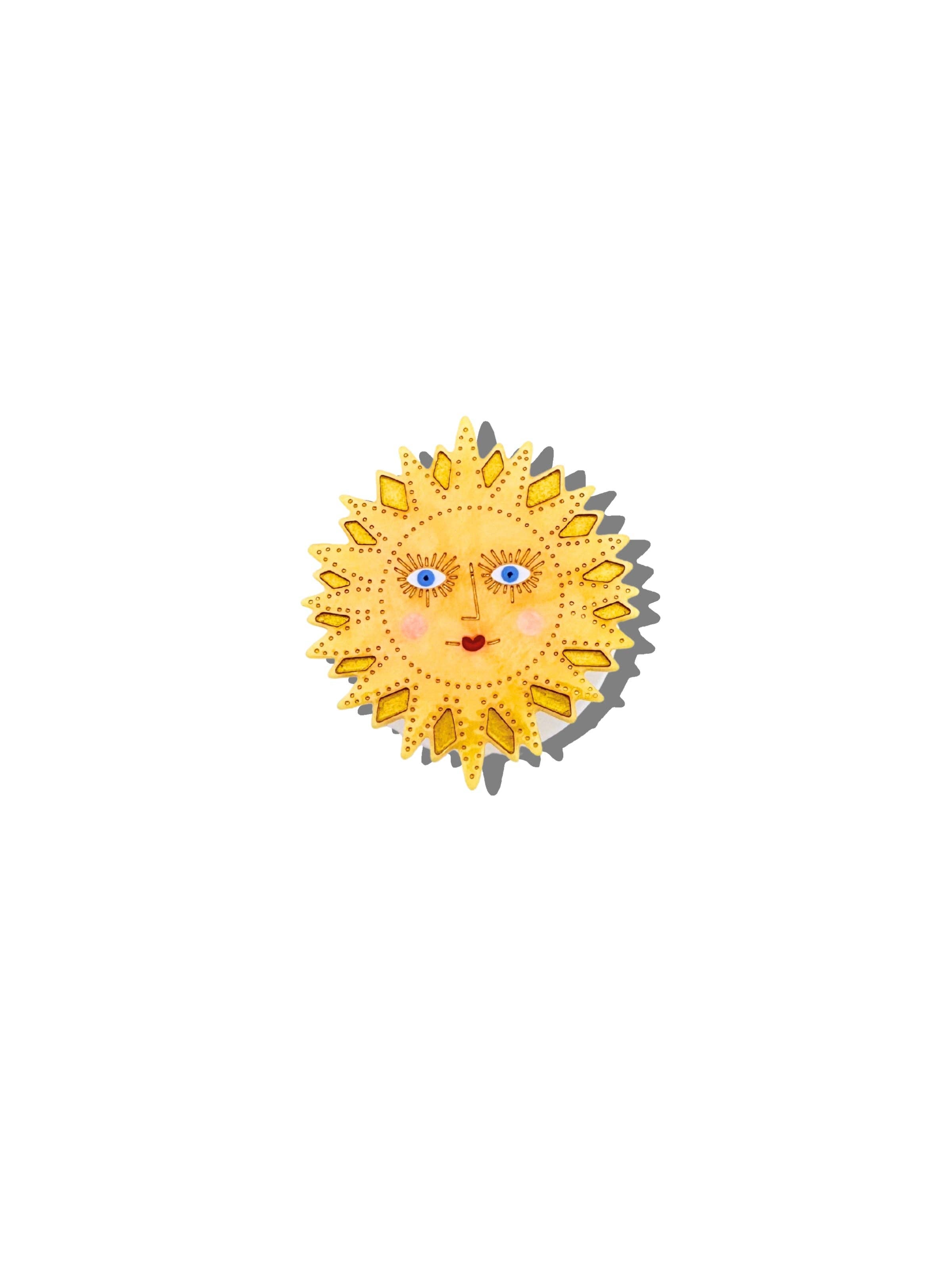 Solar Eclipse - Hand-painted Celestial Sun Grip Charm | Eco-Friendly