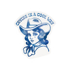 Juju and Moxie - Crying Cowgirl Retro Western High Quality Vinyl Sticker