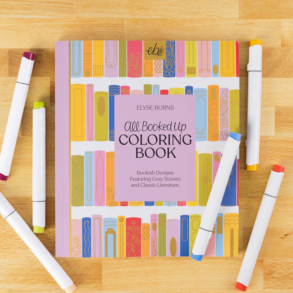 Elyse Breanne Design - All Booked Up Coloring Book | Bookish & Reading