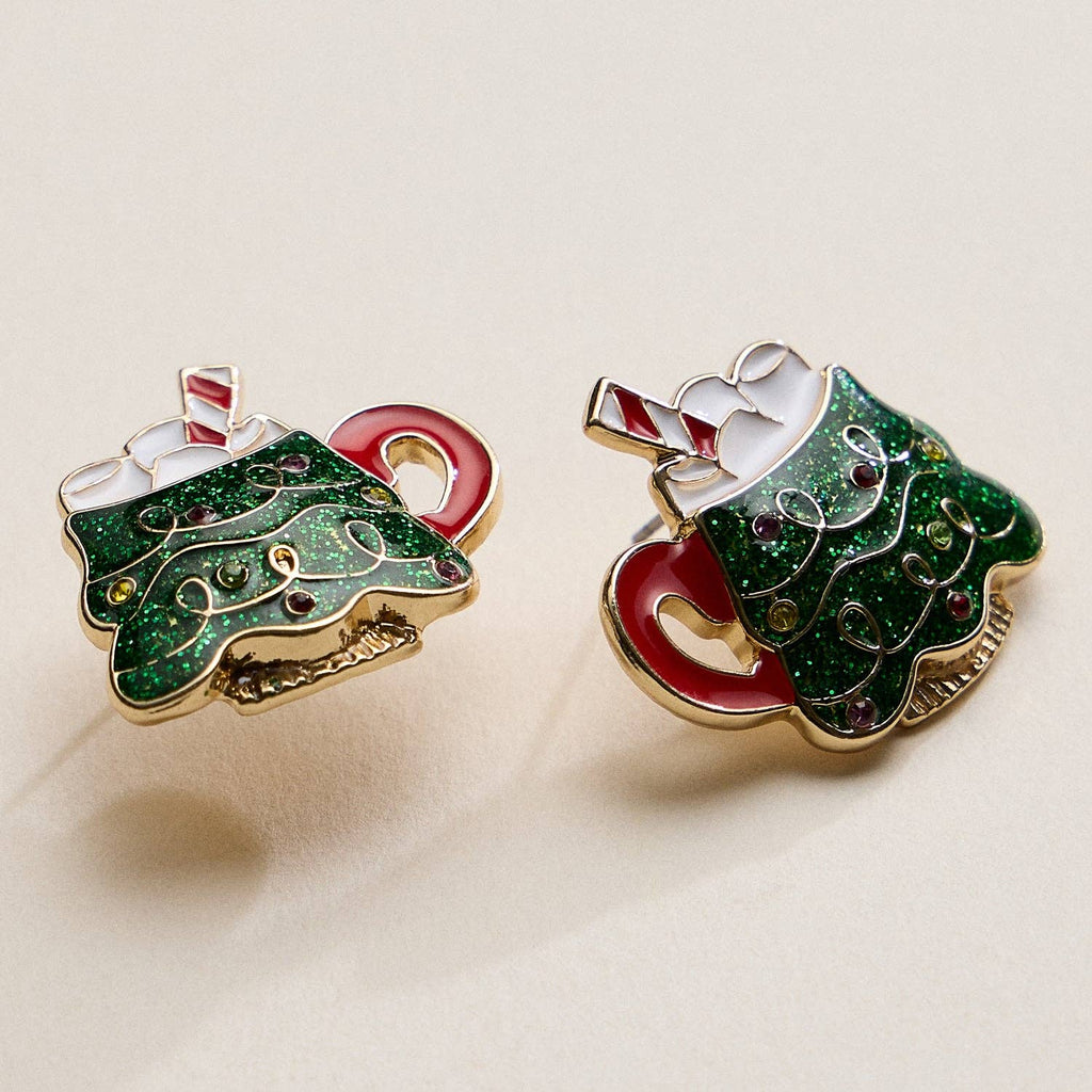 Christmas Tree Mug Stud Earrings by Frem