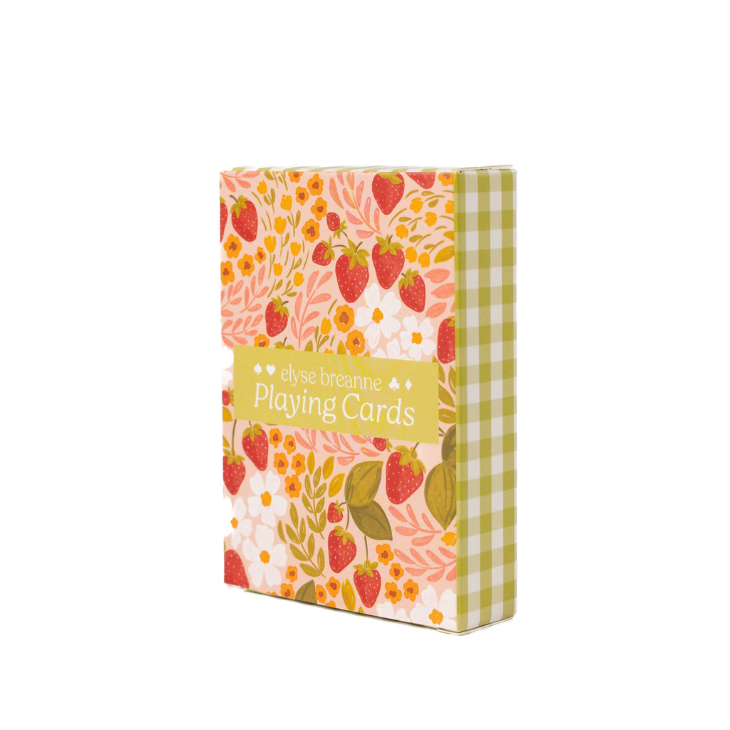 Elyse Breanne Design - Strawberry Patch x Green Gingham Deck of Cards