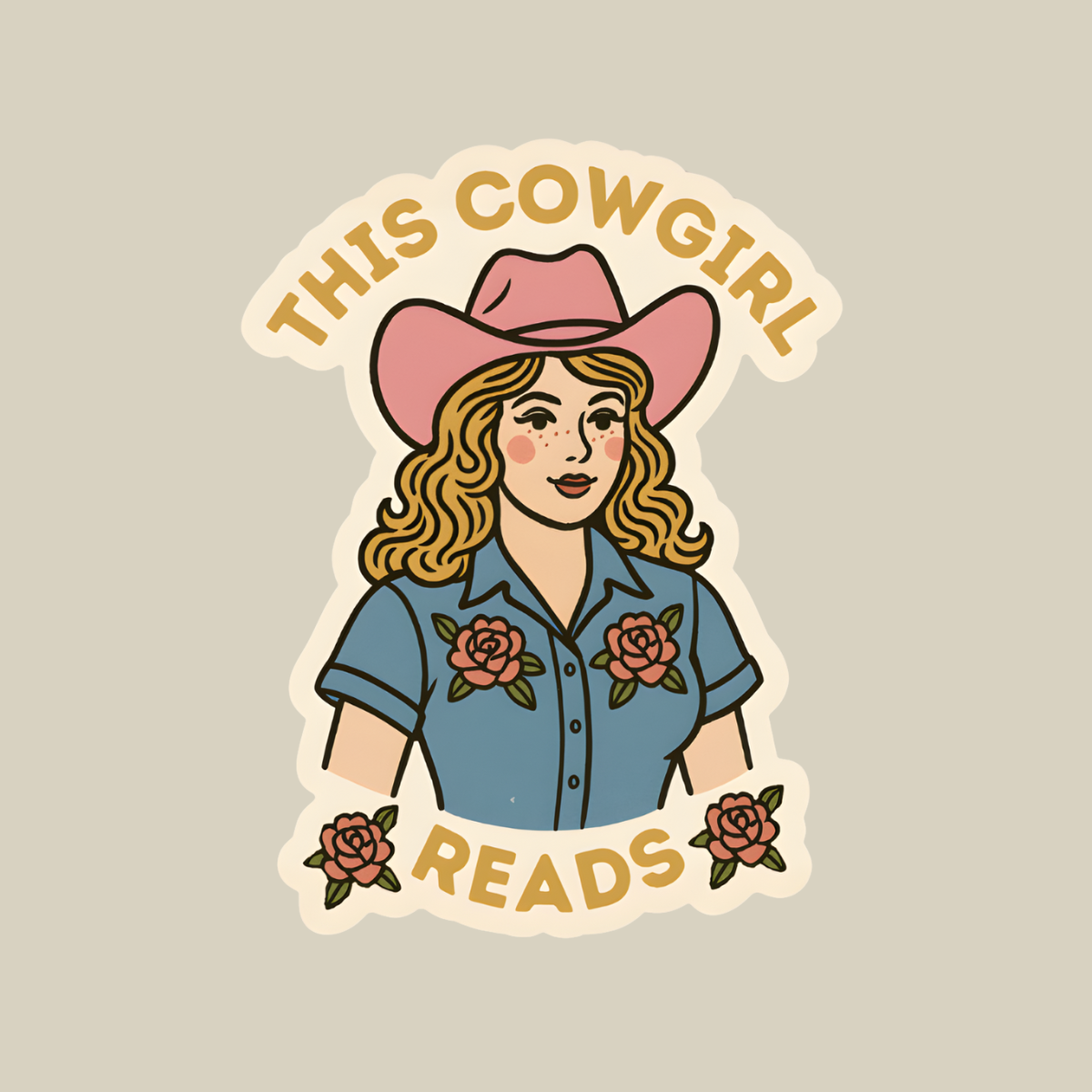 inviting affairs paperie - This Cowgirl Reads – Western Book Lover Sticker