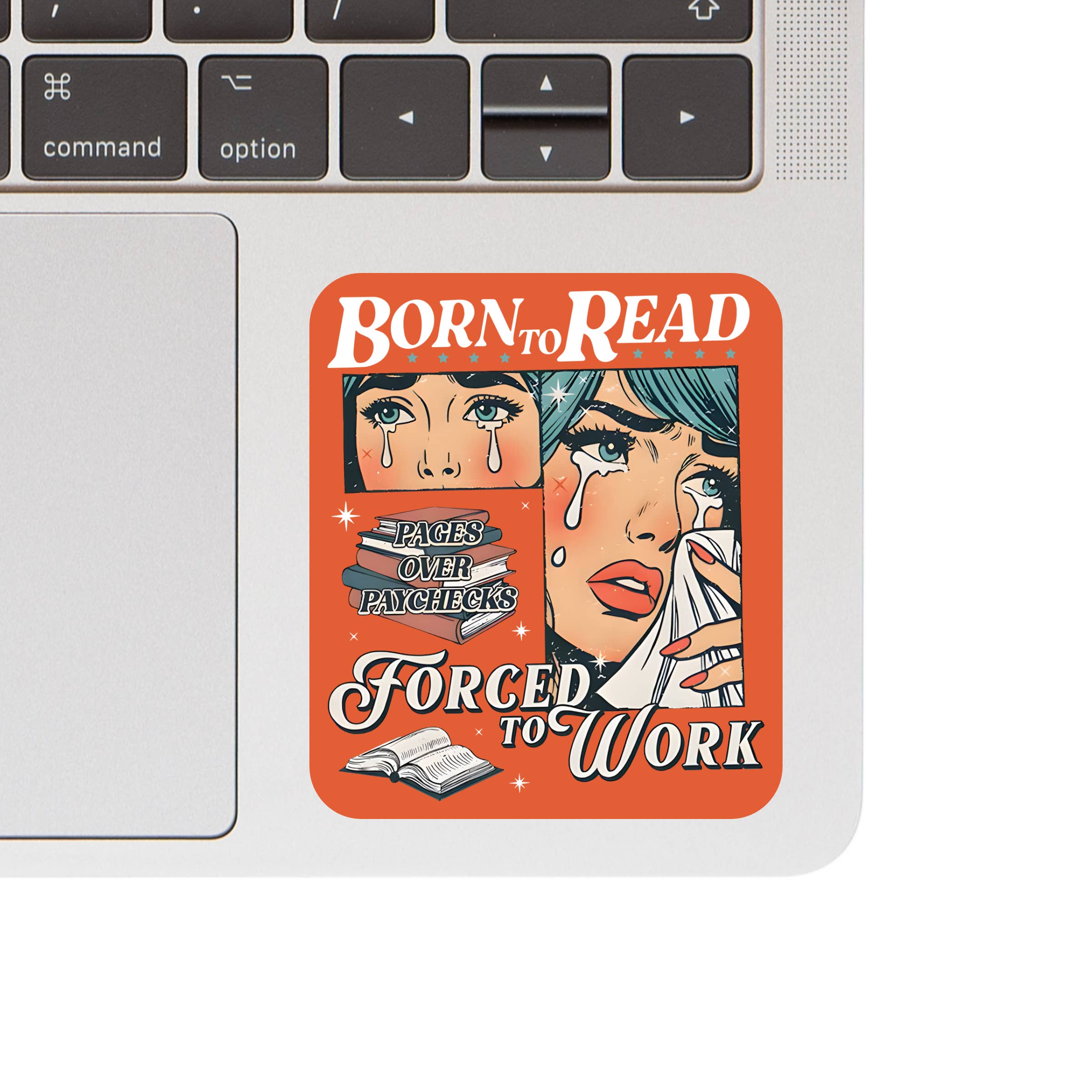 Juju and Moxie - Born to Read High Quality Vinyl Sticker