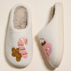 Gingerbread Man & Hot Chocolate Fuzzy Slippers for Christmas Gift: Multi / Large / 4DL98011 by Frem