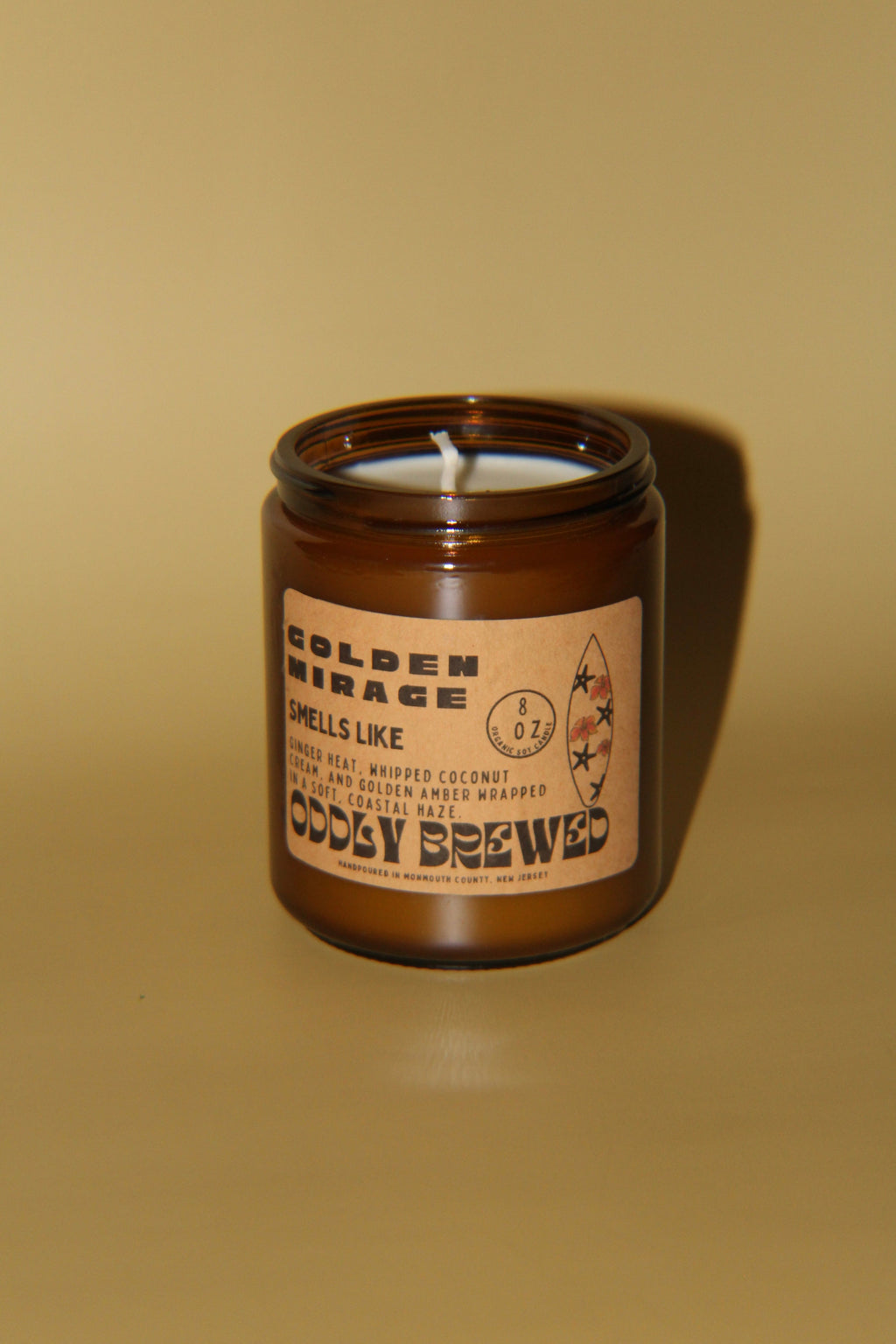 Golden Mirage Soy Candle by Oddly Brewed