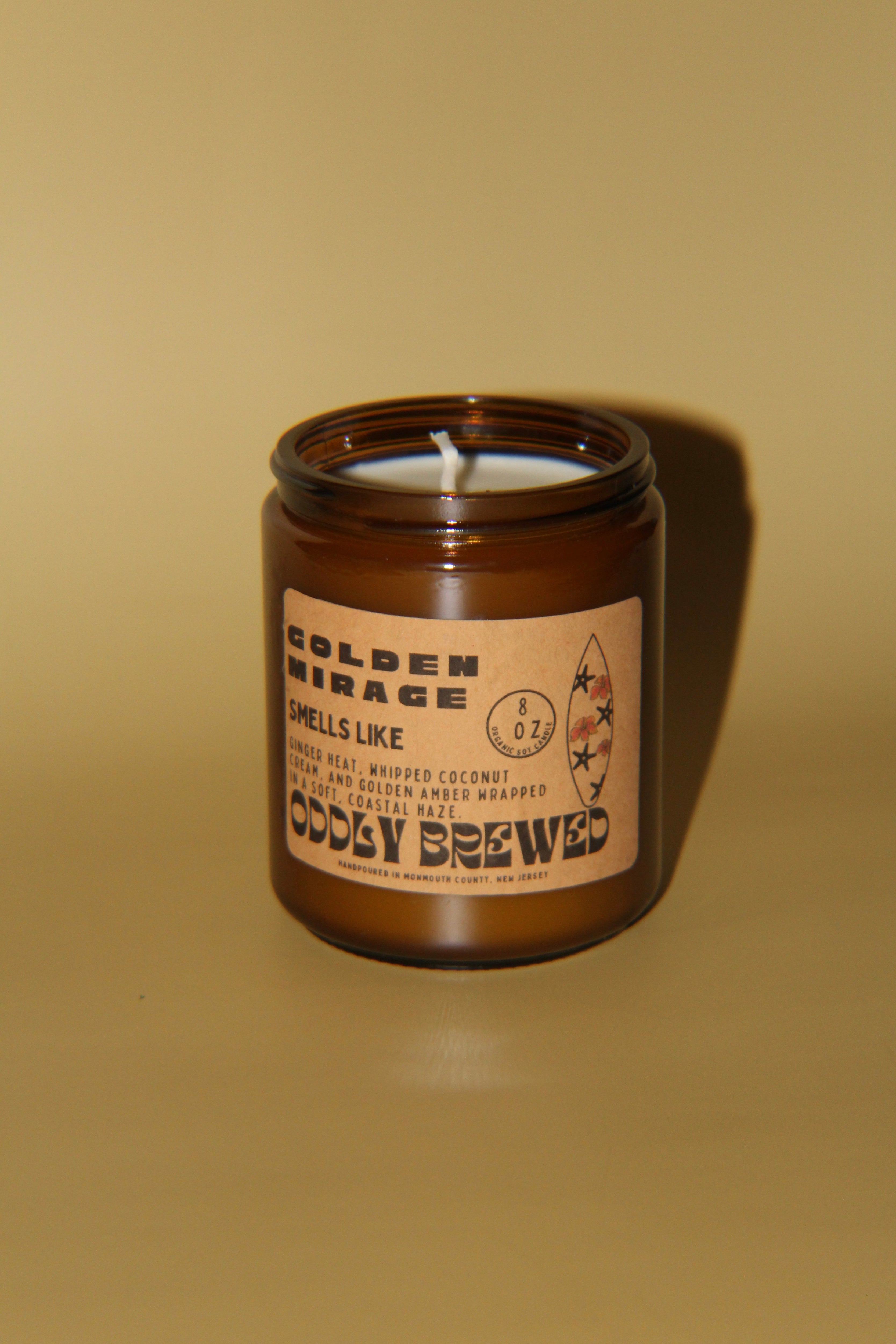 Golden Mirage Soy Candle by Oddly Brewed