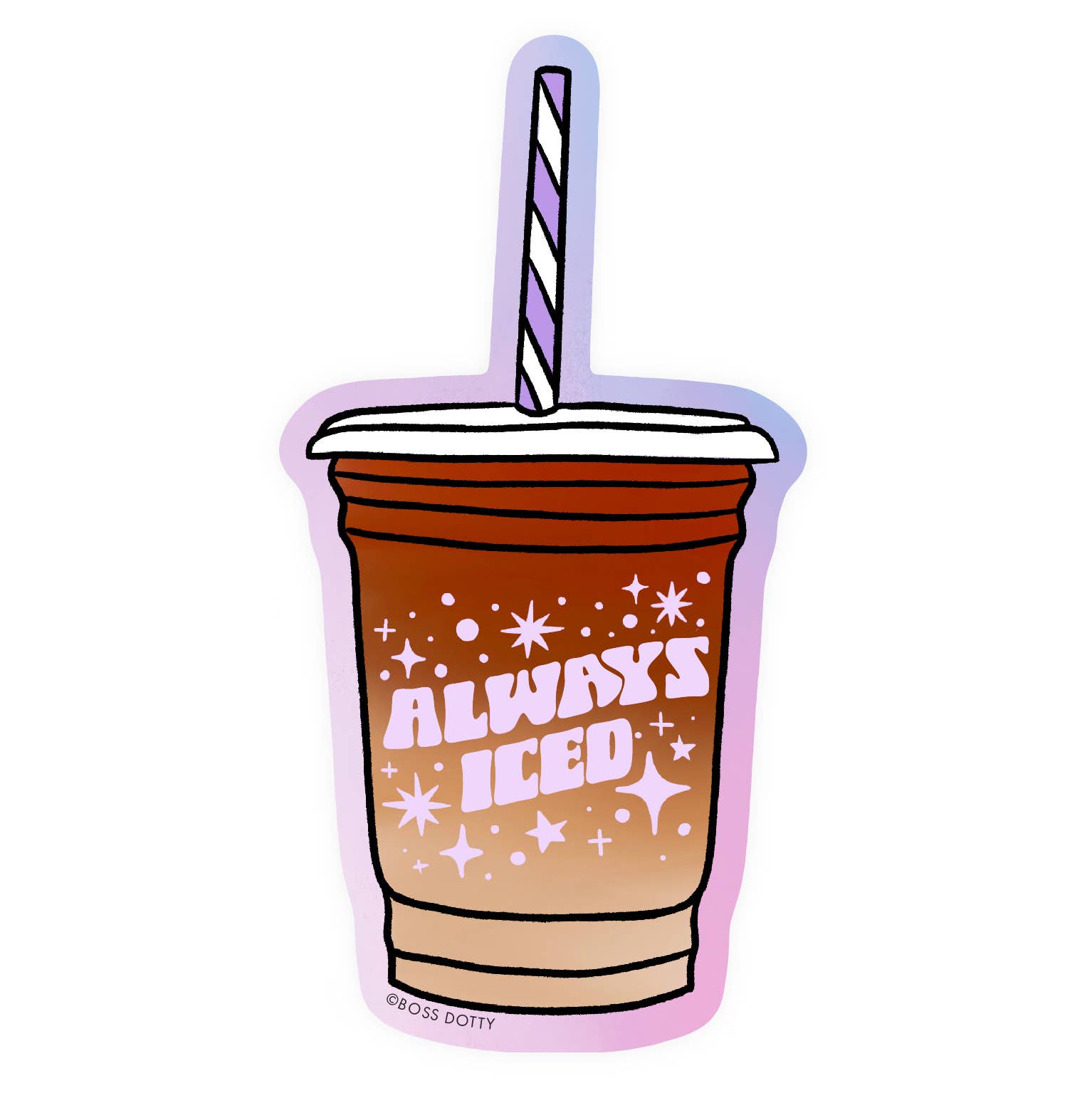 Boss Dotty Paper Co. - Iced Coffee Sticker