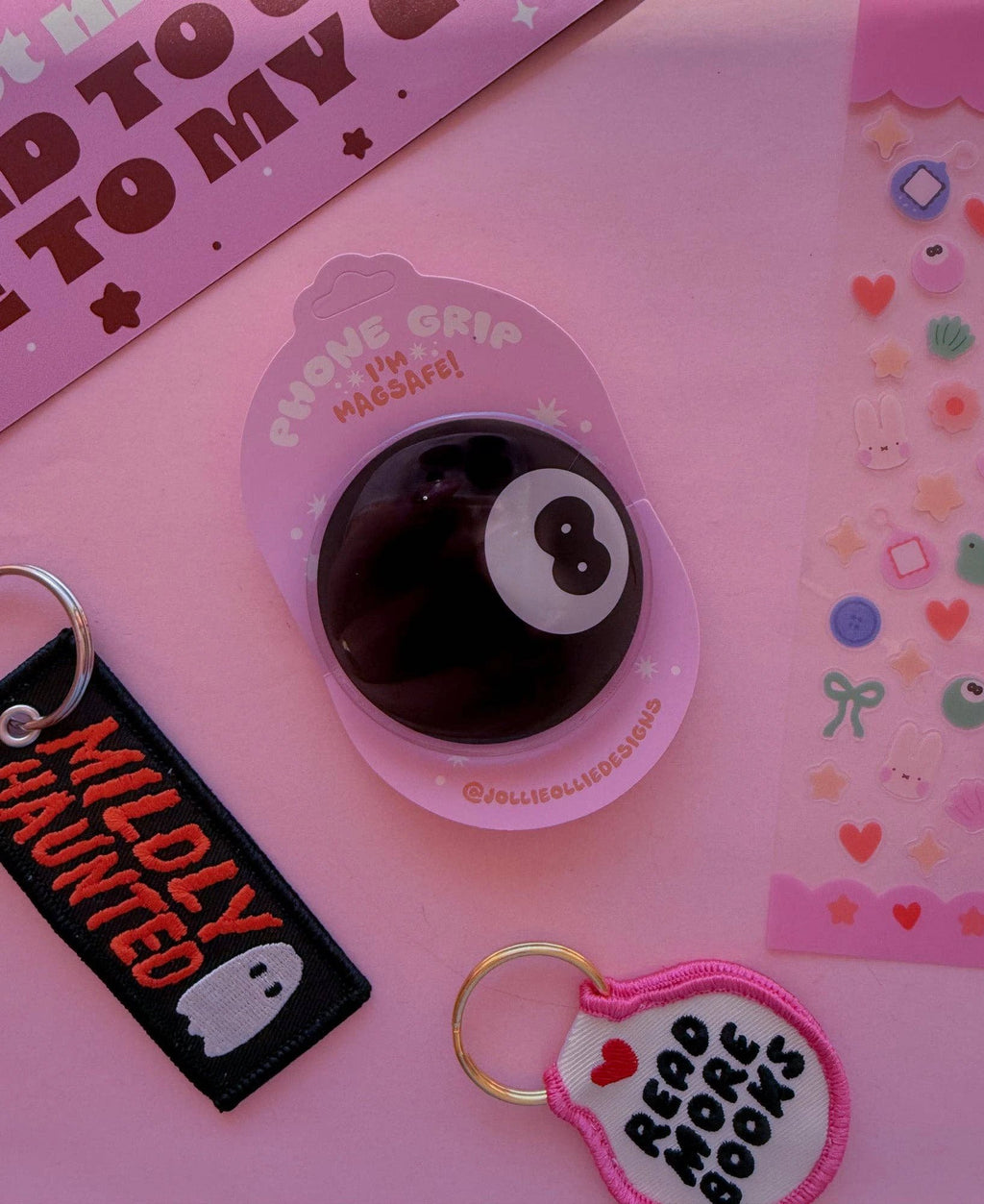Jollie Ollie Designs - Magsafe Eight-ball Phone Grip by Jollie Ollie Designs