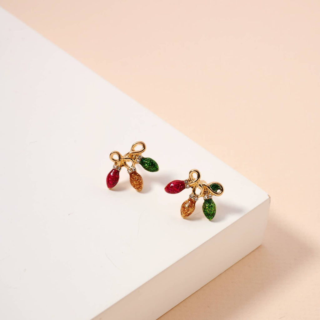 Christmas Lights Stud Earrings by Frem
