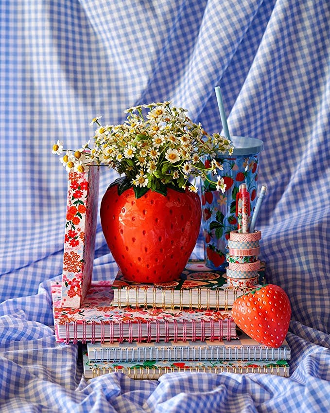 Strawberry Fields Ceramic Vase by Ban.do