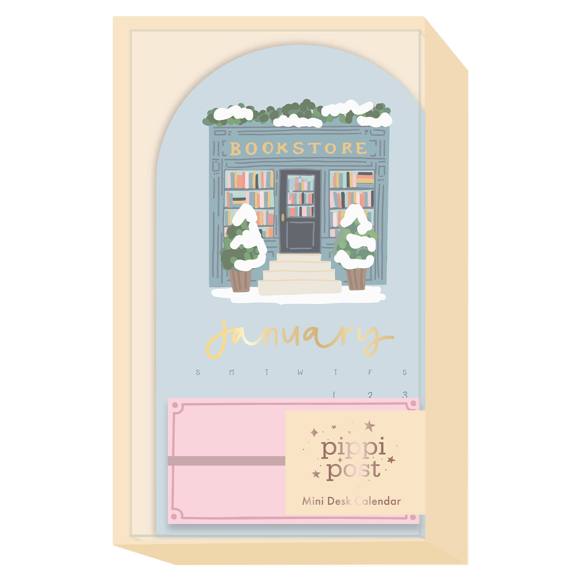 Pippi Post - Book Lover's 2026 Mini Desk Calendar