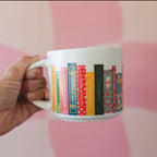 Classic Books Large Ceramic Mug by Pippi Post