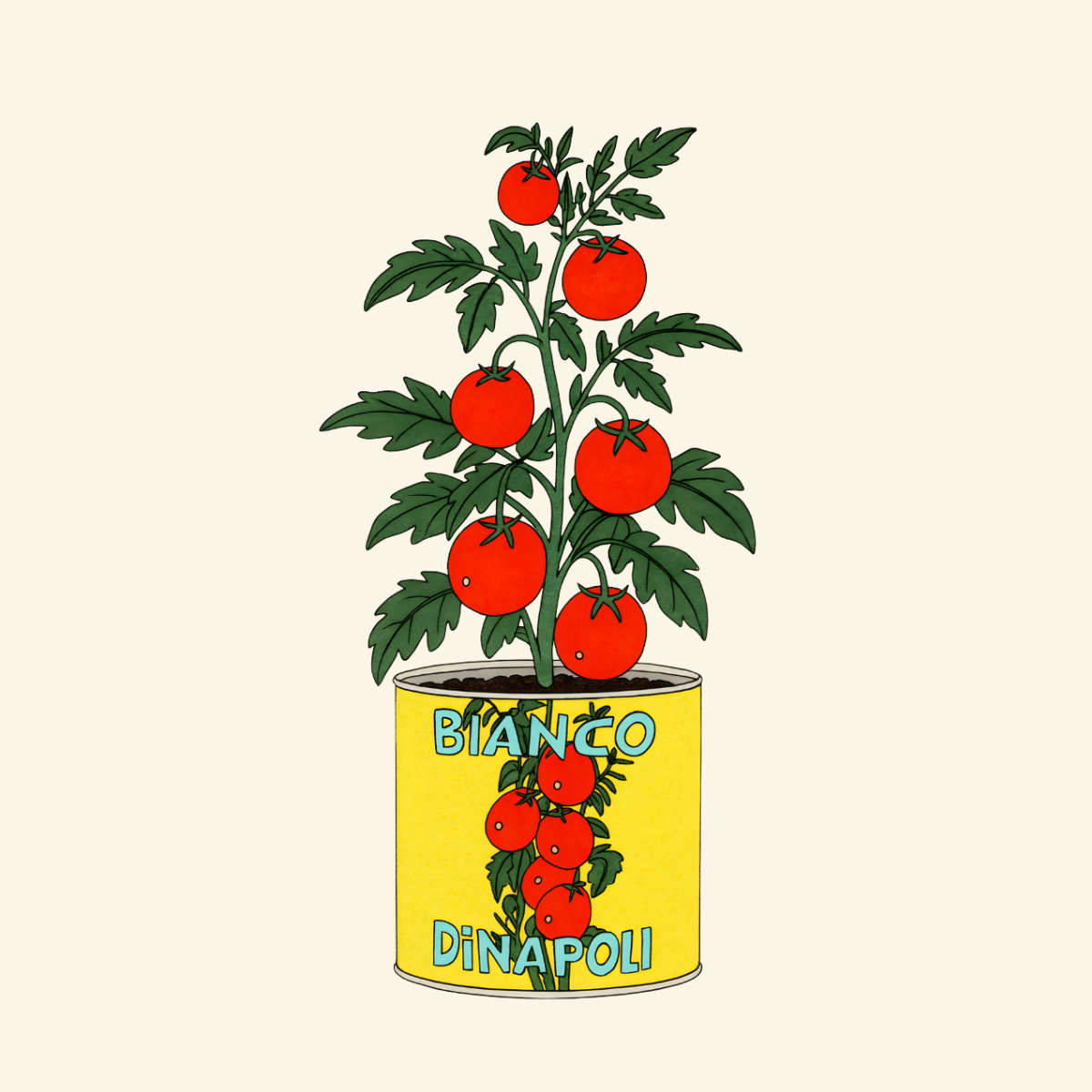 inviting affairs paperie - Bianco DiNapoli Tomato Plant Sticker – Foodie Illustration