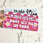 Sonny Rising - Vinyl Car Decal Please Let Me Merge Before I Start Crying