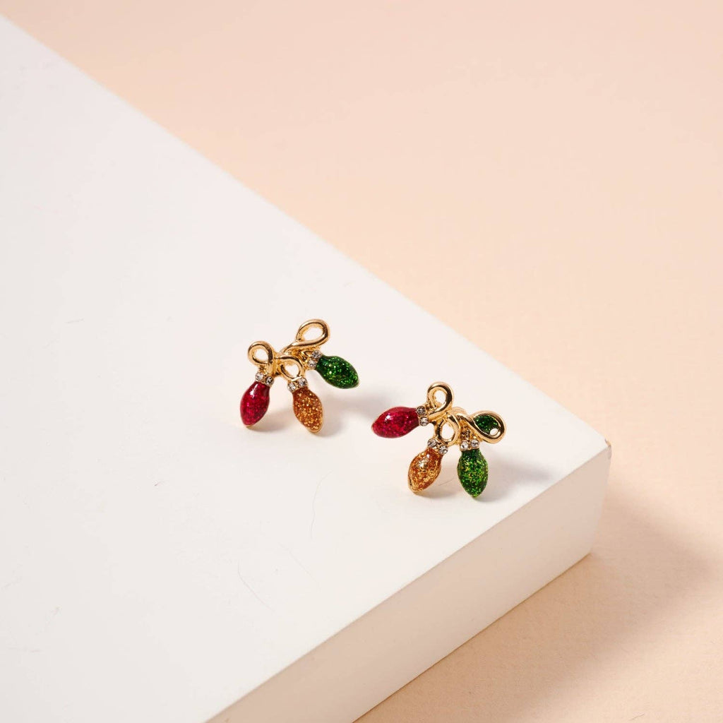 Christmas Lights Stud Earrings by Frem
