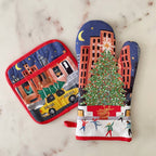 Rockefeller Cotton Oven Mitt + Pot Holder Set by Idlewild Co.