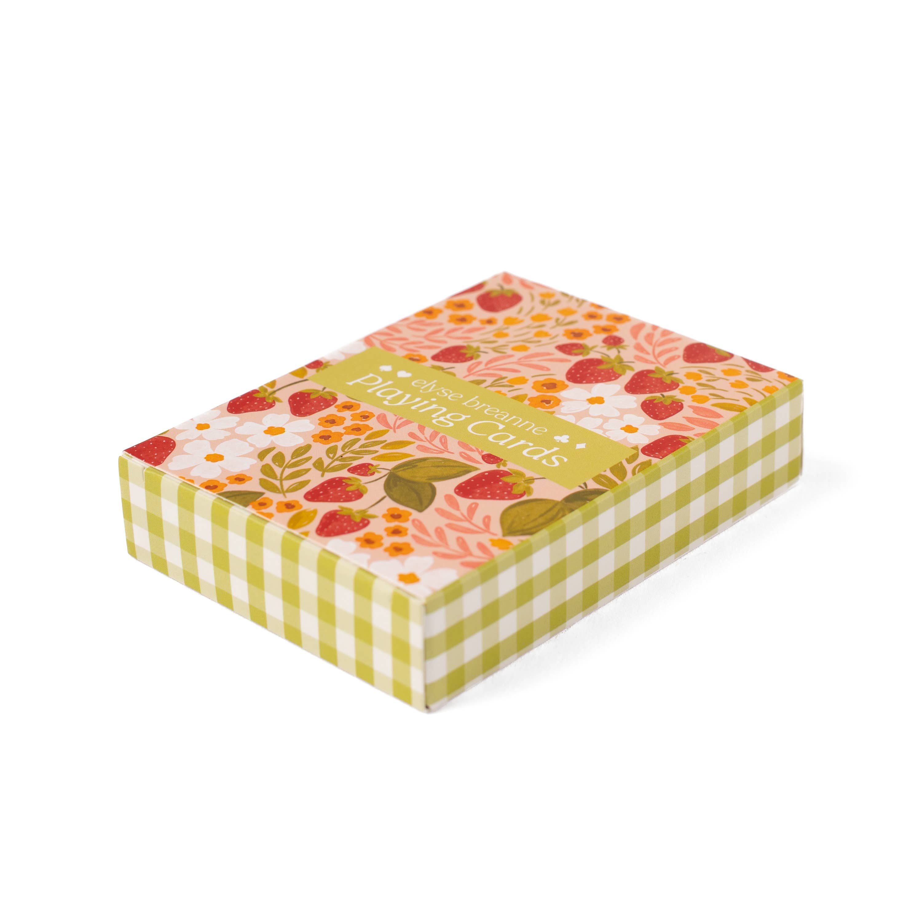 Elyse Breanne Design - Strawberry Patch x Green Gingham Deck of Cards