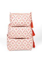 Seashell Blockprint Makeup Bag – Pink Small-Inner Child