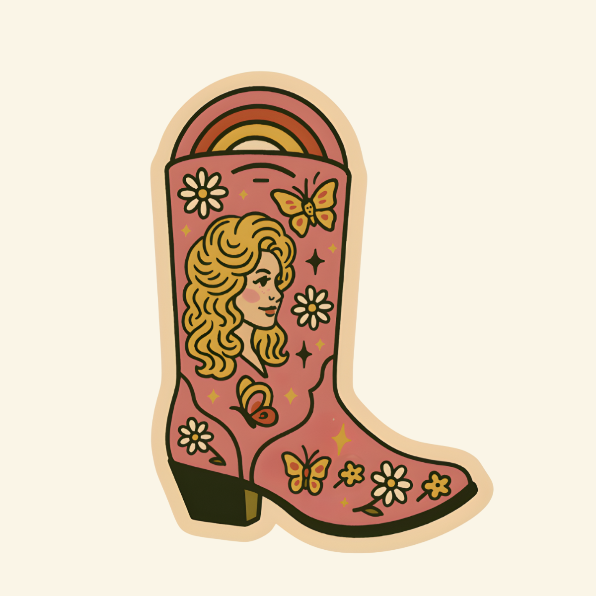 inviting affairs paperie - Dolly Boot Sticker 