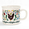 Paper Farm Press - Chickens Folk Floral Mug by Paper Farm Press