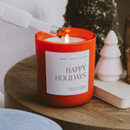 Happy Holidays 15 oz Soy Candle by Sweet Water Decor