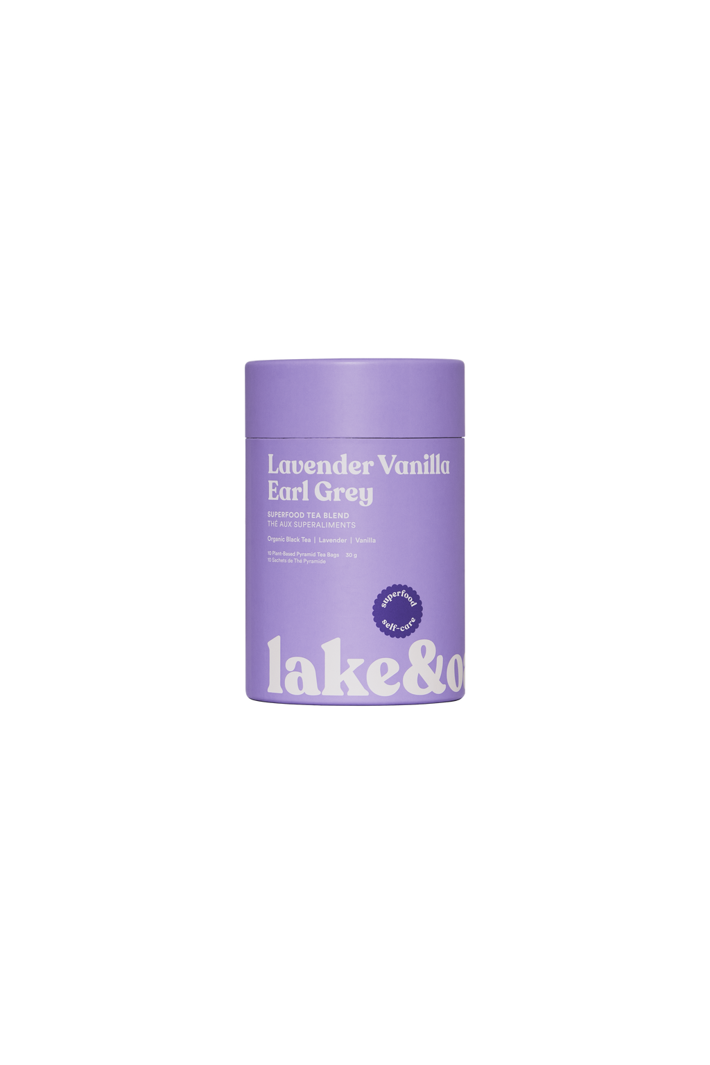 Lake & Oak Tea Co. - Lavender Vanilla Earl Grey -  Superfood Tea Blend - Pyramid Tea Bags