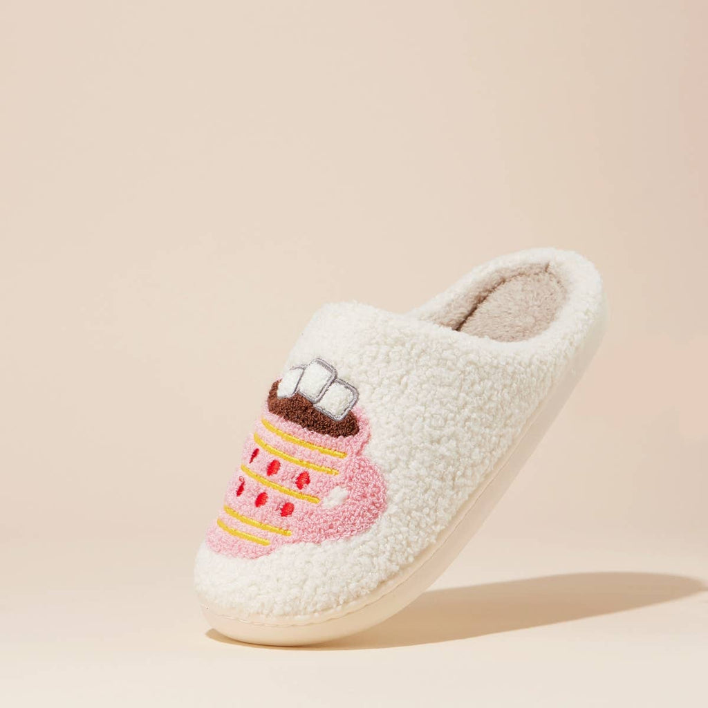 Gingerbread Man & Hot Chocolate Fuzzy Slippers for Christmas Gift: Multi / Large / 4DL98011 by Frem