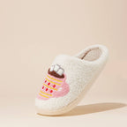 Gingerbread Man & Hot Chocolate Fuzzy Slippers for Christmas Gift: Multi / Large / 4DL98011 by Frem