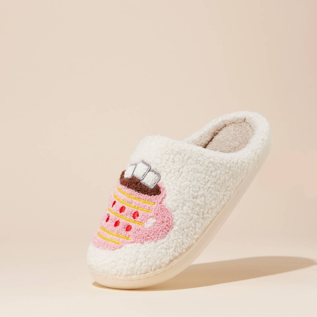 Gingerbread Man & Hot Chocolate Fuzzy Slippers for Christmas Gift: Multi / Large / 4DL98011 by Frem