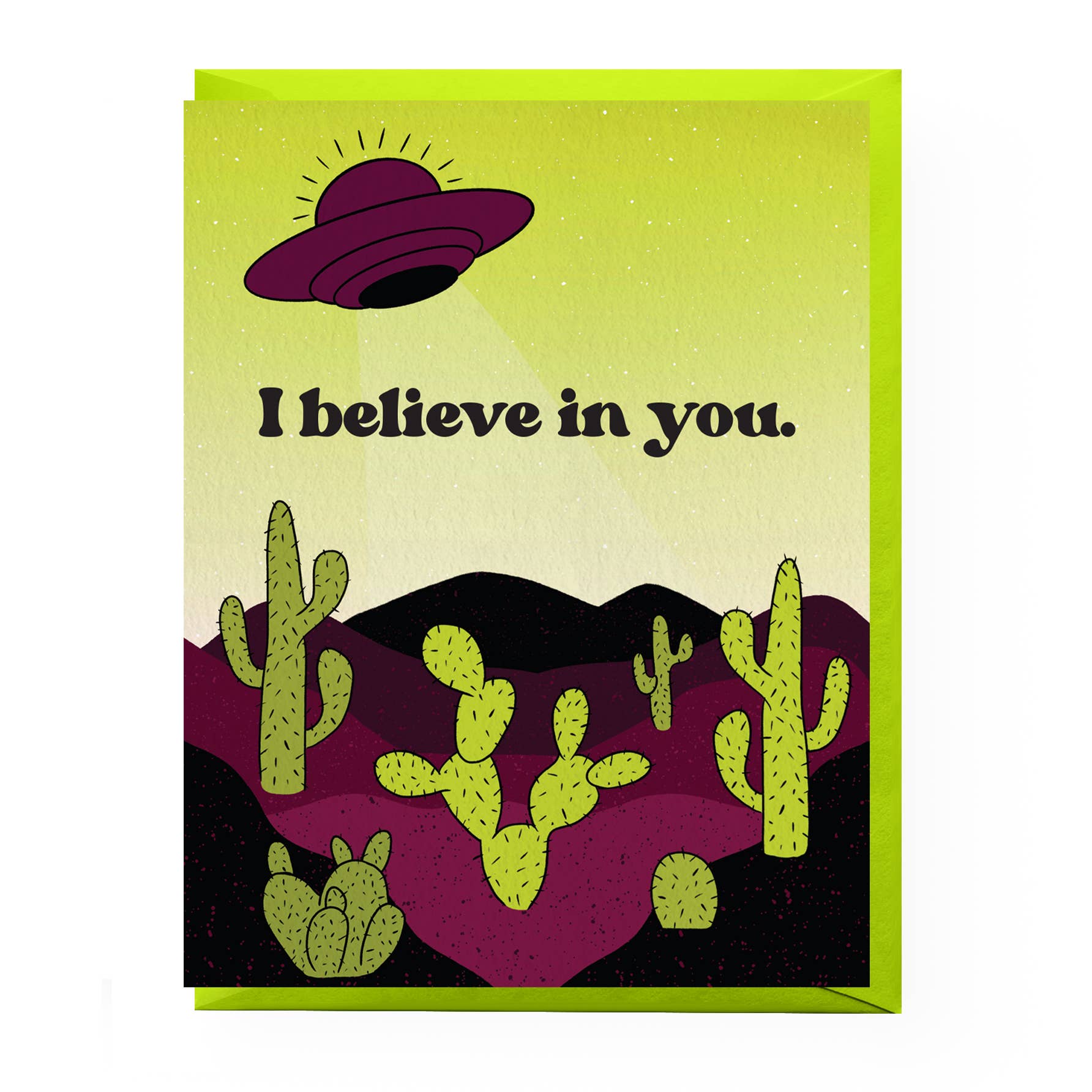 Boss Dotty Paper Co. - I Believe in You Card UFO Encouragement Card