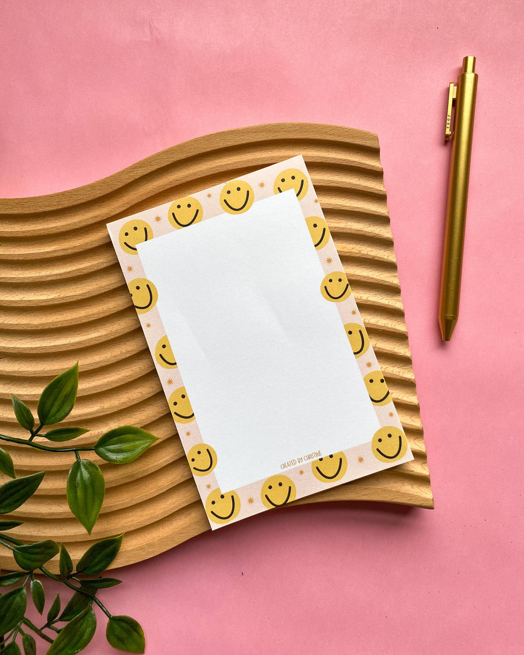 Créé par Christine - Bloc-notes Smiley Face 4x6"