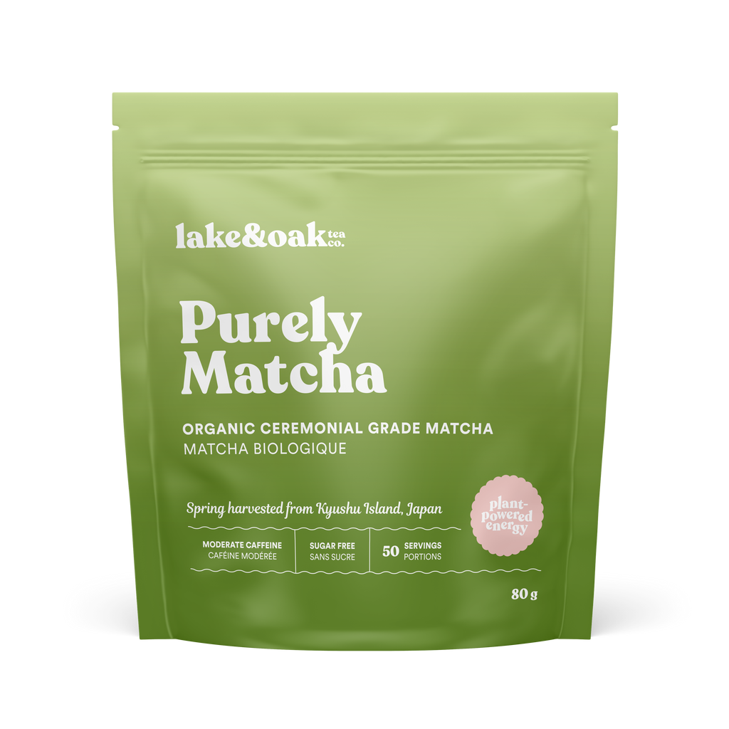Lake & Oak Tea Co. - Purely Matcha - Organic Ceremonial Grade Matcha - Pouch - 50 servings